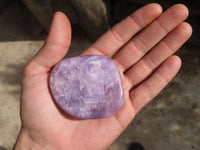 Polished Purple Lepidolite Gallets  x 12 From Zimbabwe - Toprock Gemstones and Minerals