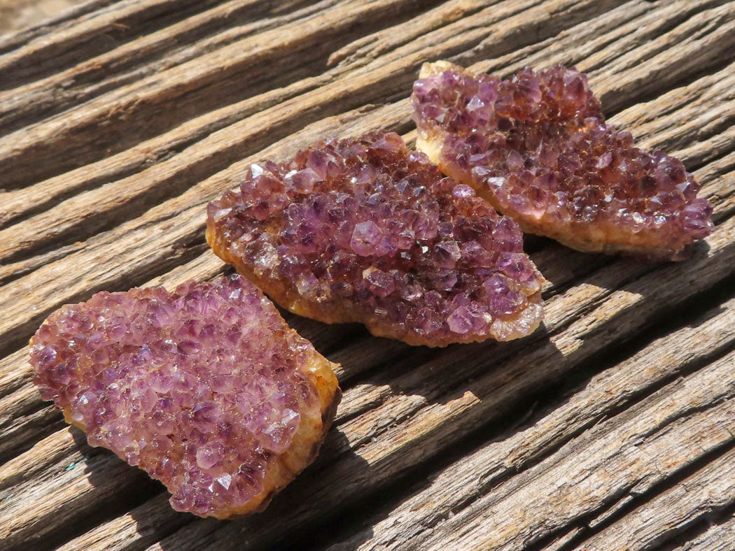 Natural Small Dark "Amethystos" Amethyst Clusters x 35 From Kwaggafontein, South Africa - TopRock