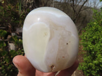 Polished Ghost Agate Standing Free Forms  x 3 From West Coast, Madagascar - Toprock Gemstones and Minerals