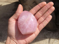 Polished Rose Quartz Standing Free Forms x 6 From Antsirabe, Madagascar - Toprock Gemstones and Minerals