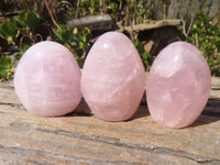 Polished Rose Quartz Standing Free Forms x 6 From Antsirabe, Madagascar - Toprock Gemstones and Minerals