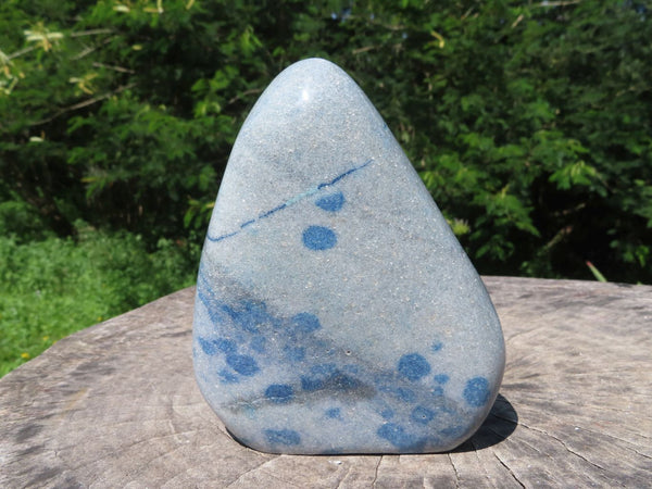 Polished Blue Spotted Spinel in Quartz Standing Free Form x 1 From Madagascar - TopRock