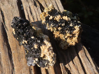 Natural Schorl Black Tourmaline With Vermiculite Specimens x 12 From Erongo, Namibia - Toprock Gemstones and Minerals