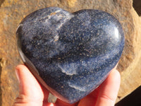 Polished Blue Lazulite Spheres & Hearts  x 6 From Madagascar - Toprock Gemstones and Minerals