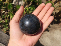 Polished Rare Iolite Spheres x 3 From Ambatofinandrahana, Madagascar - Toprock Gemstones and Minerals