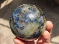 Polished Rare Iolite Spheres x 3 From Ambatofinandrahana, Madagascar - Toprock Gemstones and Minerals
