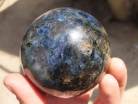 Polished Rare Iolite Spheres x 3 From Ambatofinandrahana, Madagascar - Toprock Gemstones and Minerals