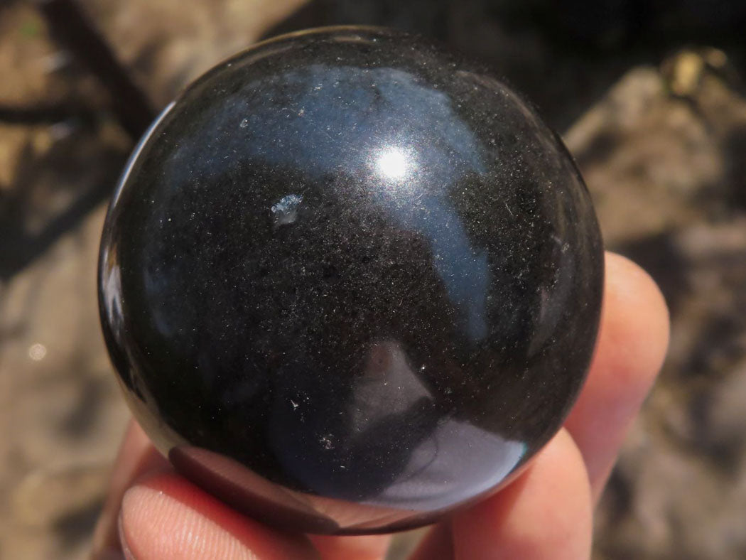 Polished Black Basalt Spheres x 6 From Madagascar - TopRock