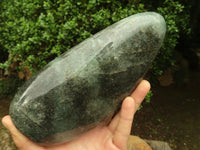 Polished Green Fuchsite Quartz Standing Free Form  x 1 From Madagascar - TopRock