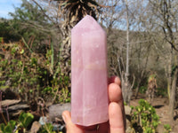 Polished Gemmy Rose Quartz Points x 4 From Antsirabe, Madagascar - Toprock Gemstones and Minerals