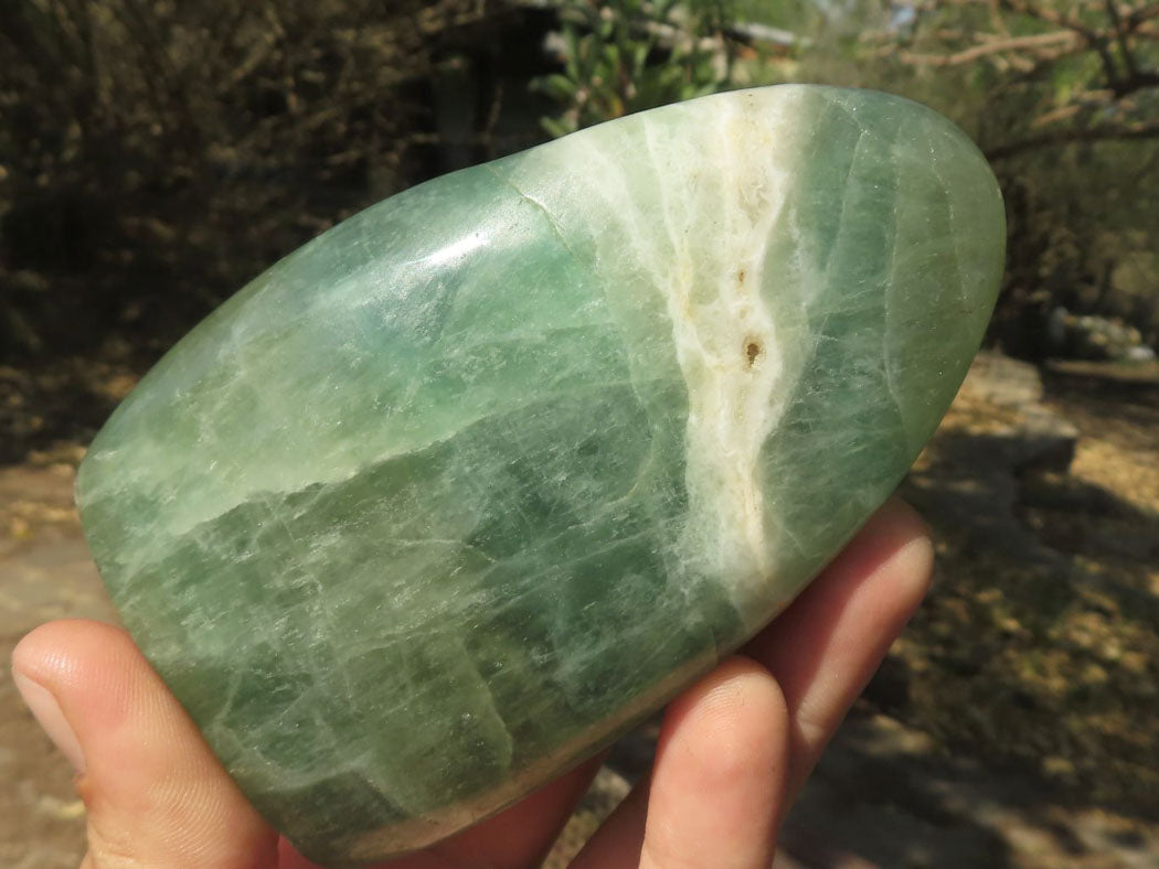Polished Emerald Green Fluorite Standing Free Forms x 4 From Madagascar - TopRock