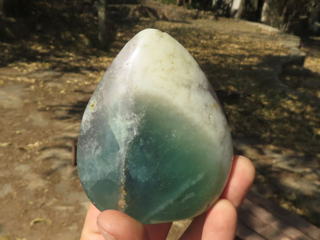 Polished Emerald Green Fluorite Standing Free Forms x 4 From Madagascar - TopRock