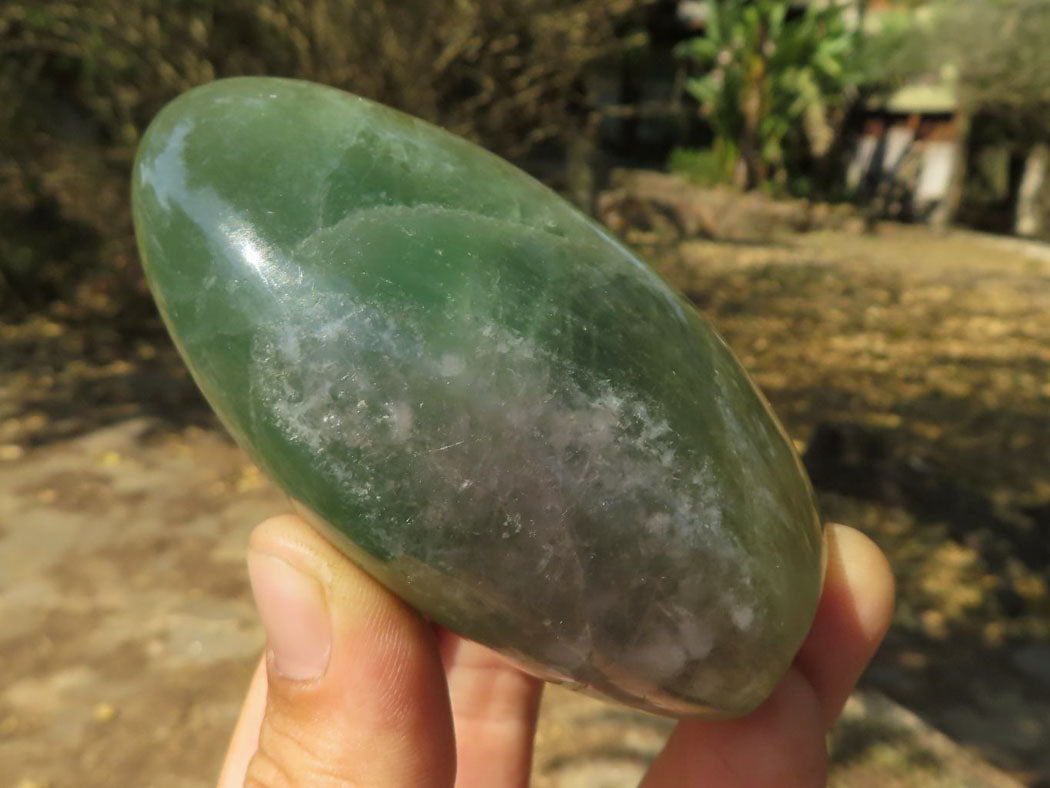 Polished Emerald Green Fluorite Standing Free Forms x 4 From Madagascar - TopRock