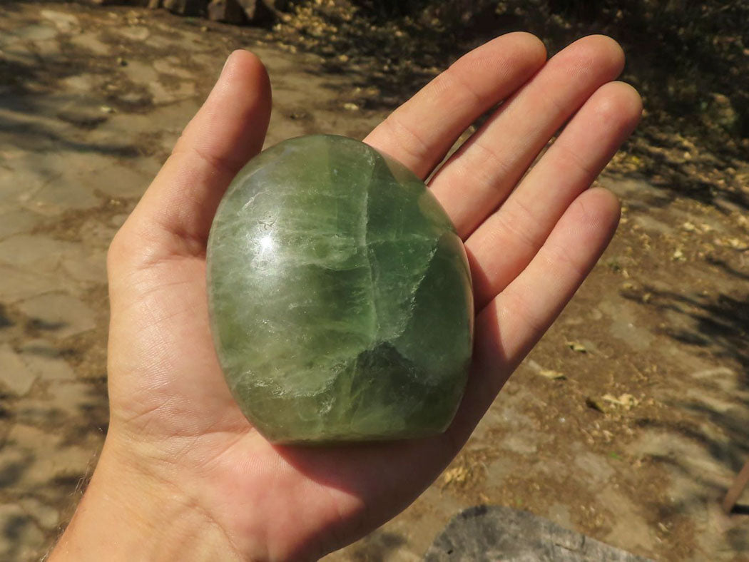 Polished Emerald Green Fluorite Standing Free Forms x 4 From Madagascar - TopRock
