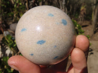Polished Blue Spotted Spinel Quartz Spheres x 5 From Madagascar - Toprock Gemstones and Minerals