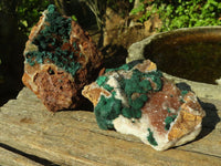 Natural Rare Ball Malachite On Drusi Quartz & Dolomite Matrix  x 2 From Kambove, Congo - Toprock Gemstones and Minerals