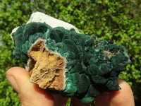 Natural Rare Ball Malachite On Drusi Quartz & Dolomite Matrix  x 2 From Kambove, Congo - Toprock Gemstones and Minerals