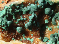 Natural Rare Ball Malachite On Drusi Quartz & Dolomite Matrix  x 2 From Kambove, Congo - Toprock Gemstones and Minerals