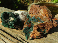 Natural Rare Ball Malachite On Drusi Quartz & Dolomite Matrix  x 2 From Kambove, Congo - Toprock Gemstones and Minerals