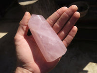 Polished Gemmy Rose Quartz Points x 3 From Antsirabe, Madagascar - Toprock Gemstones and Minerals