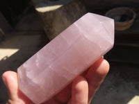 Polished Gemmy Rose Quartz Points x 3 From Antsirabe, Madagascar - Toprock Gemstones and Minerals