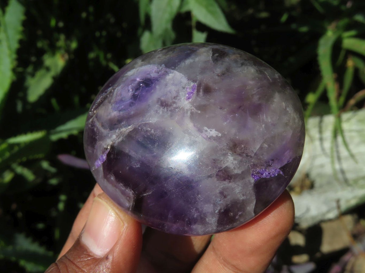 Polished Chevron Amethyst Gallets x 12 From Madagascar - TopRock