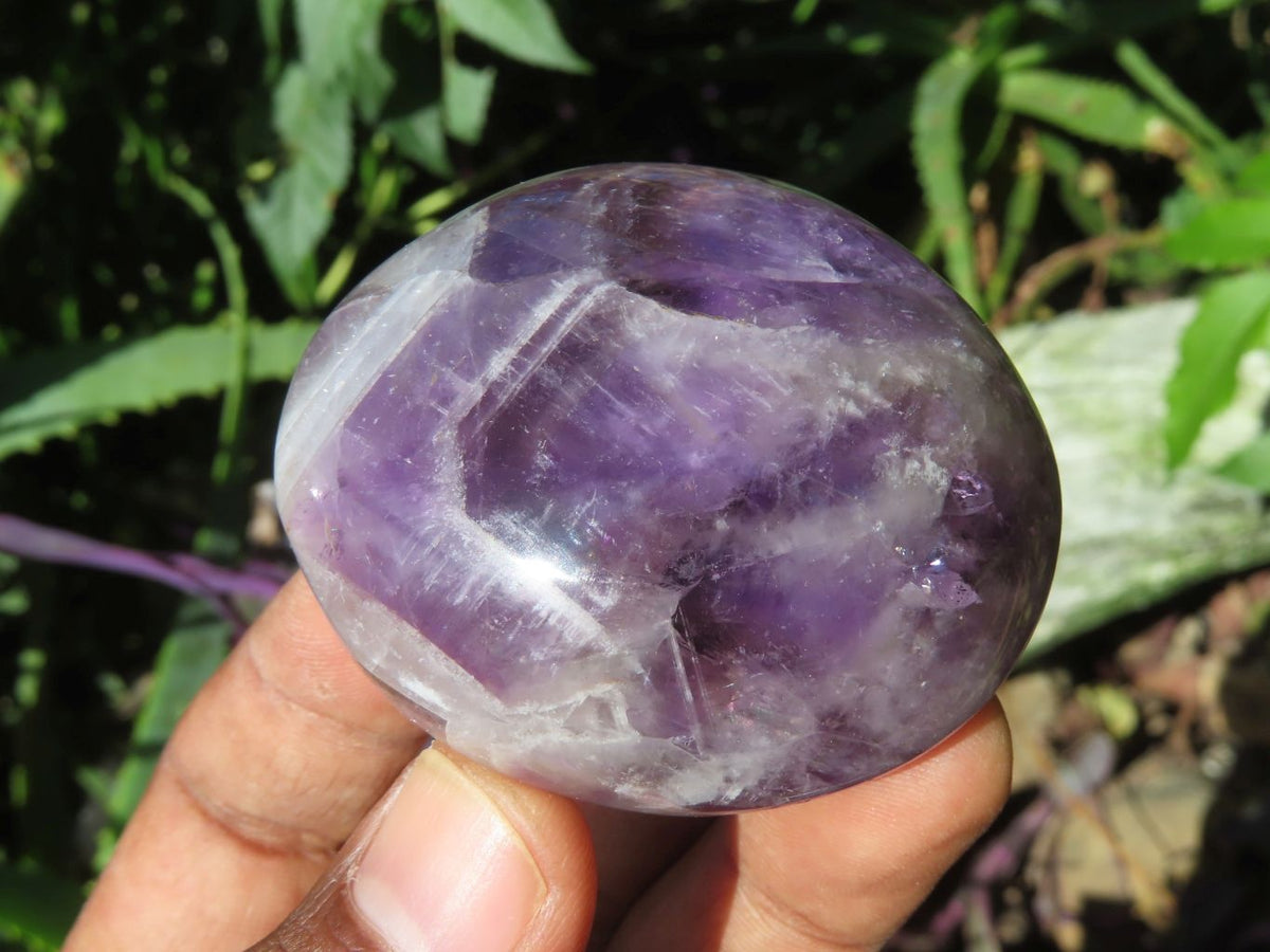 Polished Chevron Amethyst Gallets x 12 From Madagascar - TopRock