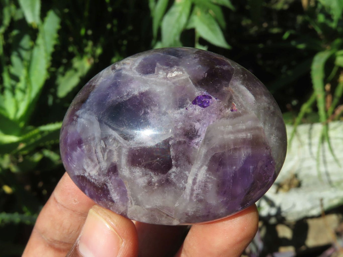 Polished Chevron Amethyst Gallets x 12 From Madagascar - TopRock