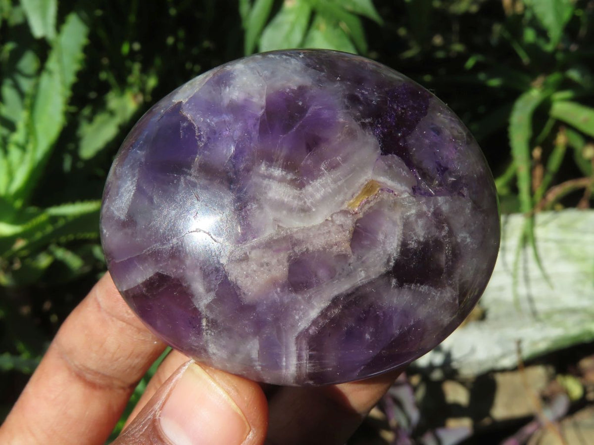 Polished Chevron Amethyst Gallets x 12 From Madagascar - TopRock
