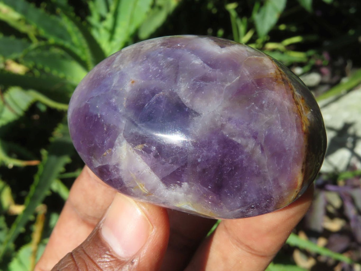 Polished Chevron Amethyst Gallets x 12 From Madagascar - TopRock