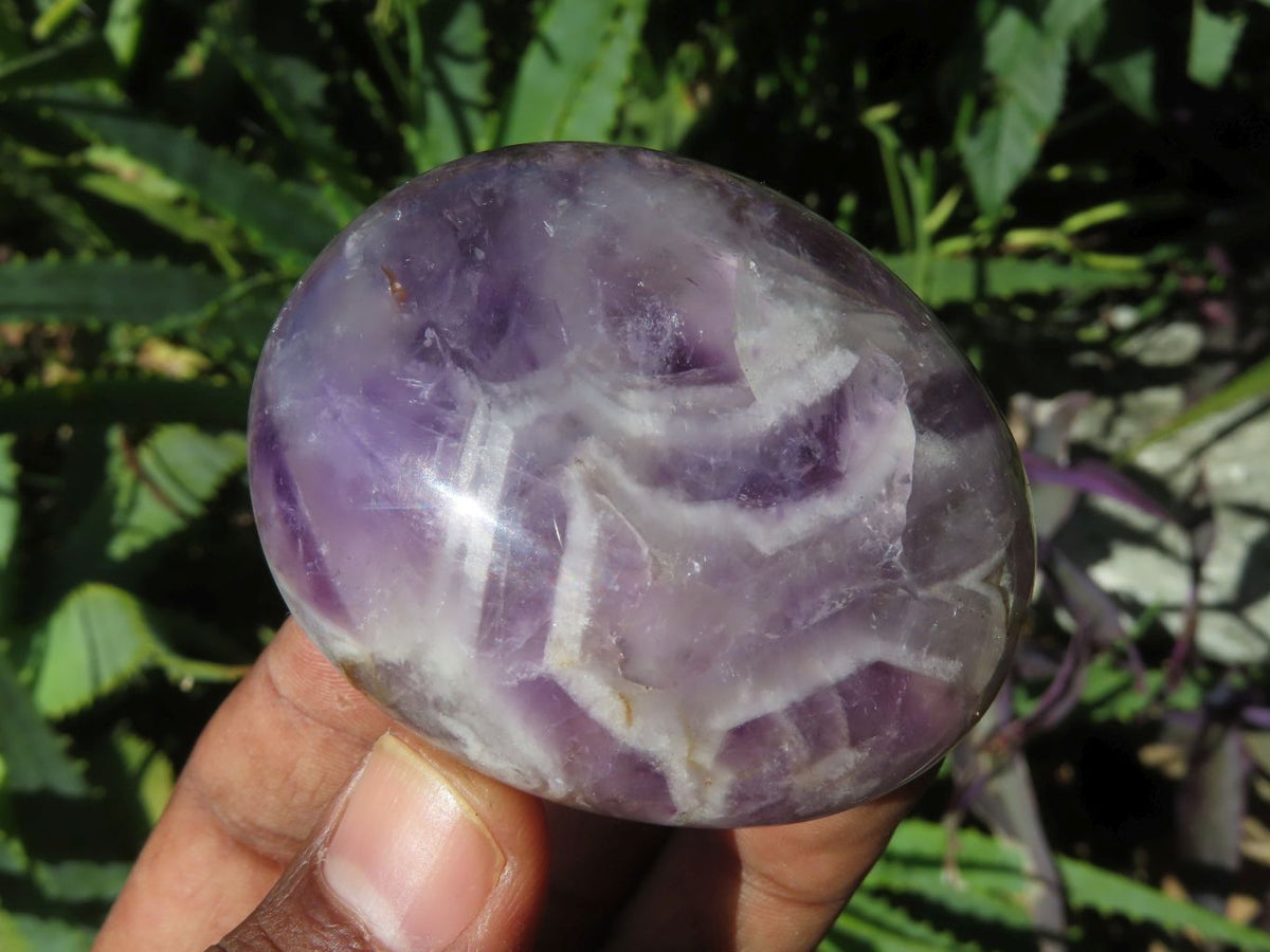 Polished Chevron Amethyst Gallets x 12 From Madagascar - TopRock