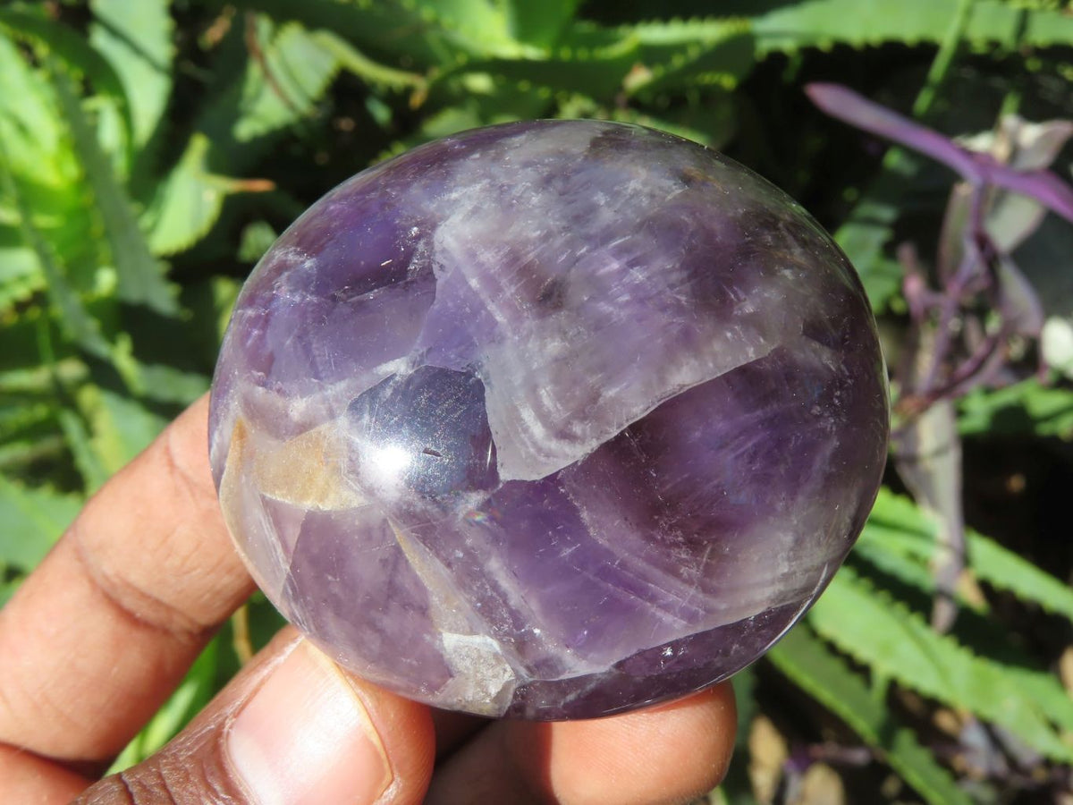 Polished Chevron Amethyst Gallets x 12 From Madagascar - TopRock