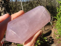 Polished Double Terminated Gemmy Rose Quartz Points x 3 From Madagascar - Toprock Gemstones and Minerals