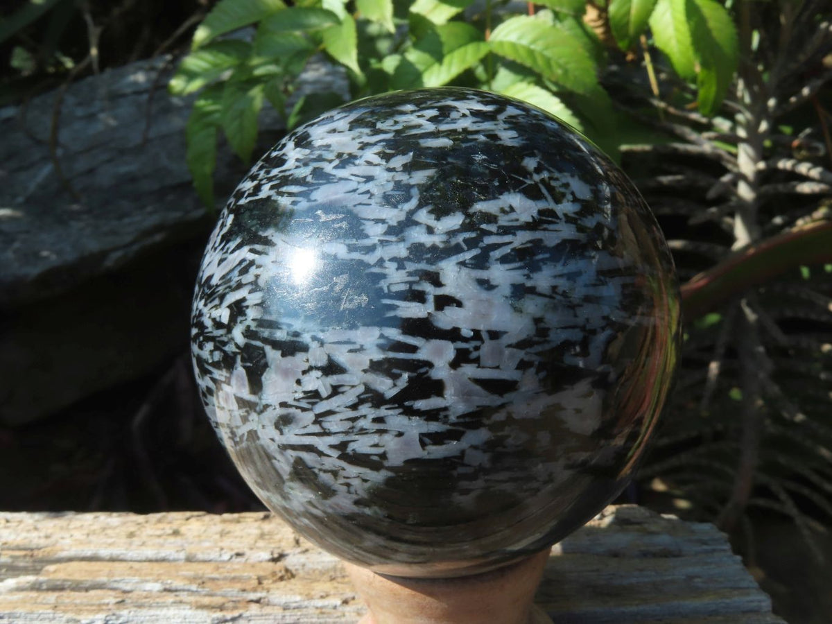 Polished Merlinite Gabbro Spheres x 2 From Madagascar - TopRock
