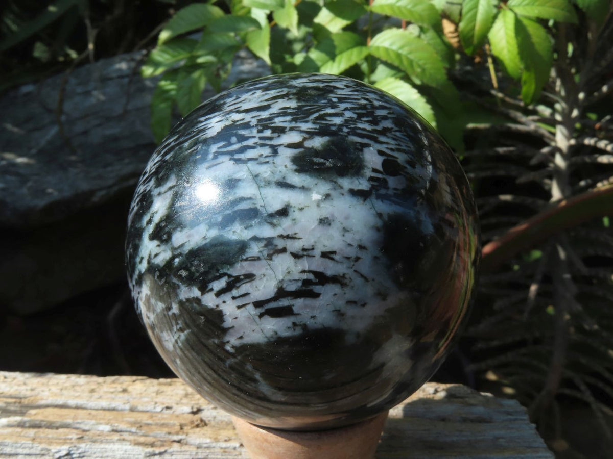 Polished Merlinite Gabbro Spheres x 2 From Madagascar - TopRock