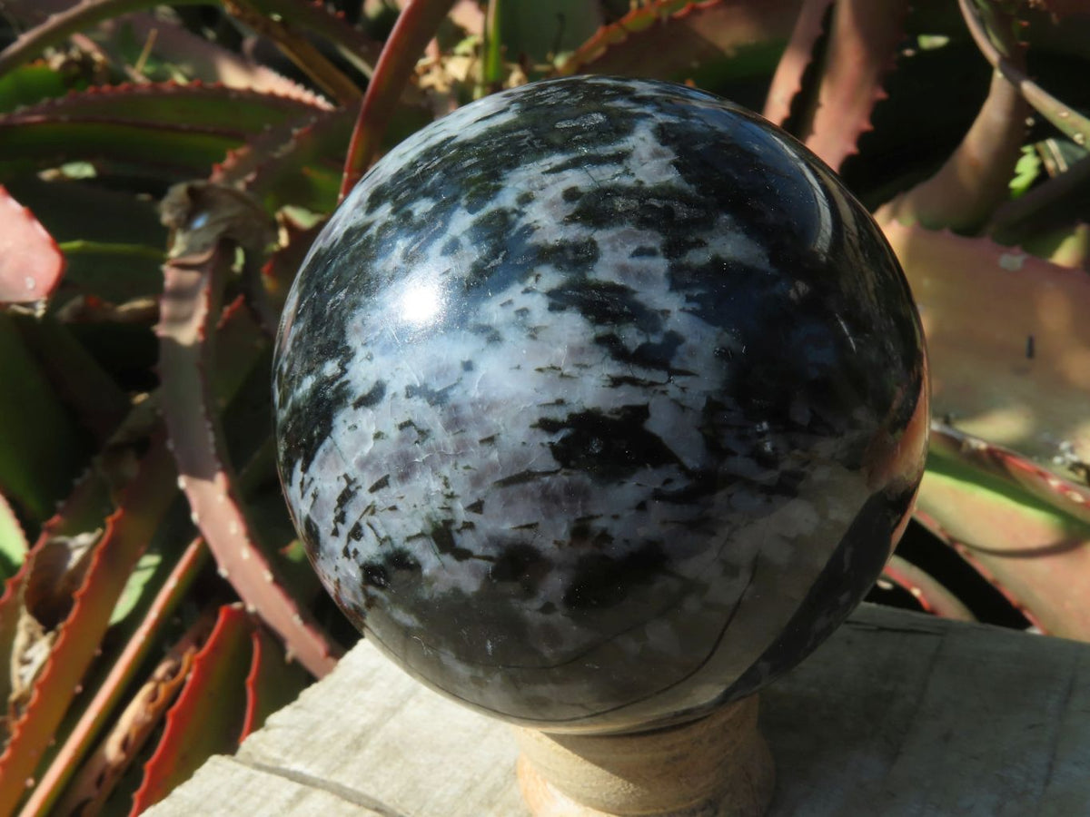 Polished Merlinite Gabbro Spheres x 2 From Madagascar - TopRock
