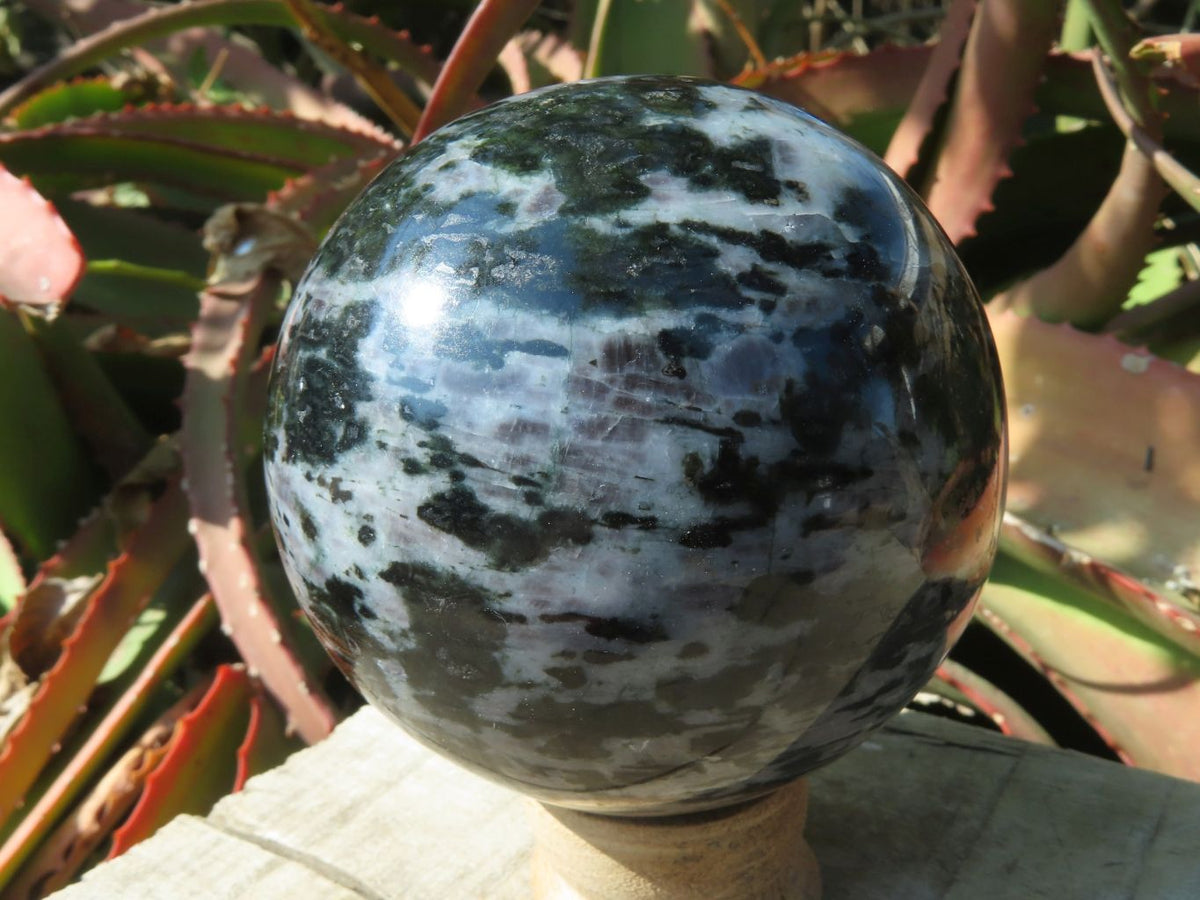Polished Merlinite Gabbro Spheres x 2 From Madagascar - TopRock
