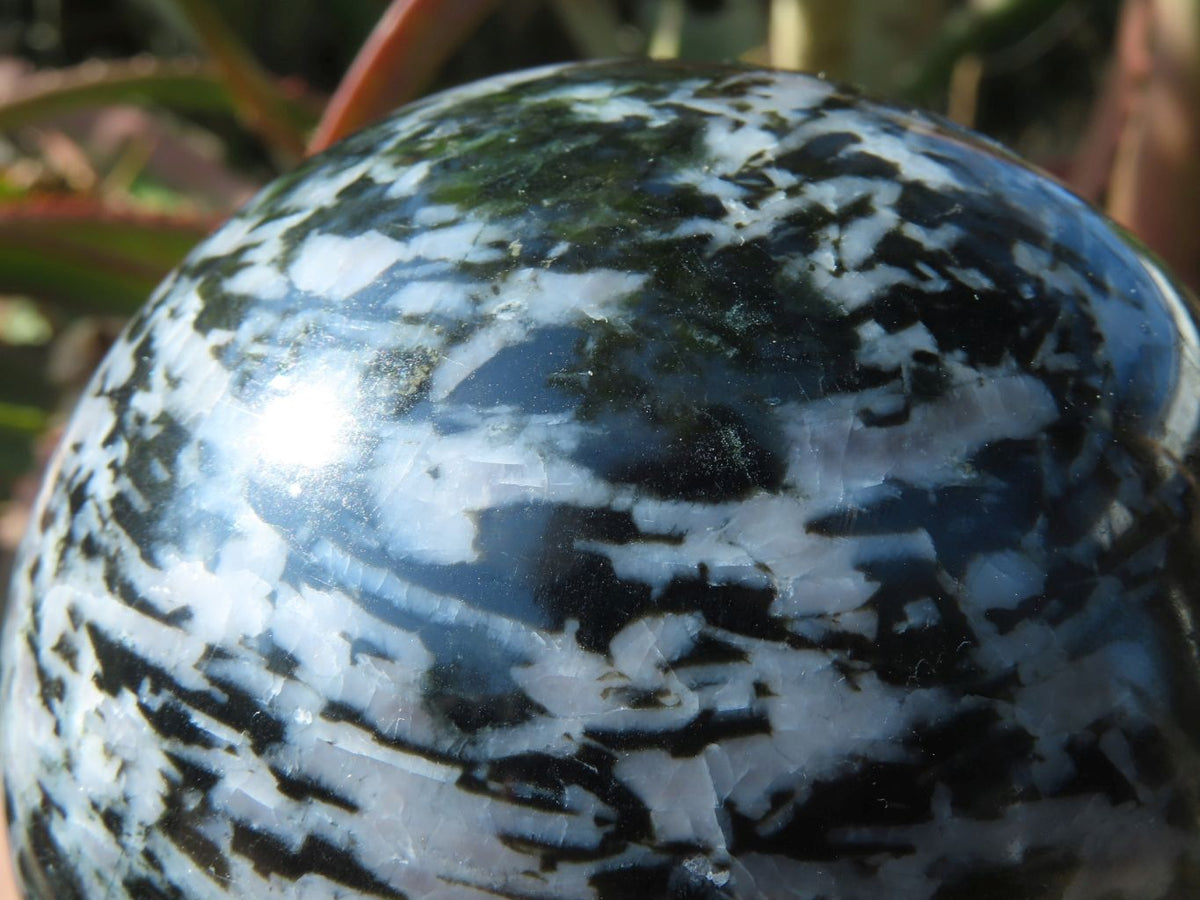 Polished Merlinite Gabbro Spheres x 2 From Madagascar - TopRock