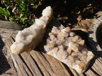 Natural Large White Spirit Quartz Crystal Clusters x 2 From Boekenhouthoek, South Africa - Toprock Gemstones and Minerals