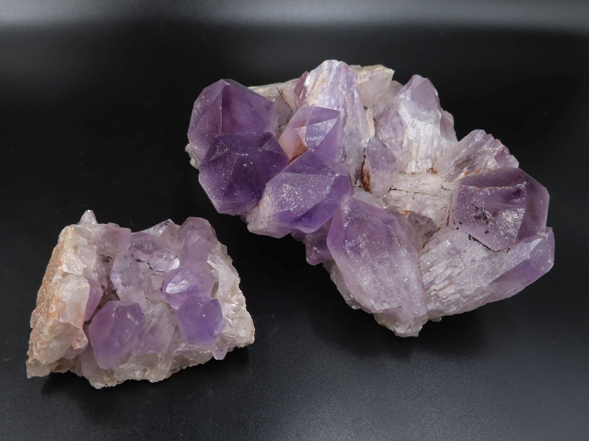 Natural Zambian Amethyst Crystal Clusters x 2 From Mumbwe, Zambia - TopRock