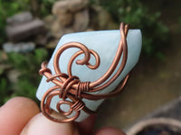 Polished Mixed Copper Wire Wrapped Jewellery Pendants x 7 From Congo - TopRock