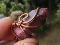 Polished Mixed Copper Wire Wrapped Jewellery Pendants x 7 From Congo - TopRock