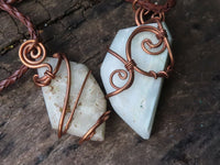 Polished Mixed Copper Wire Wrapped Jewellery Pendants x 7 From Congo - TopRock