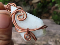 Polished Mixed Copper Wire Wrapped Jewellery Pendants x 7 From Congo - TopRock