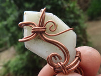 Polished Mixed Copper Wire Wrapped Jewellery Pendants x 7 From Congo - TopRock