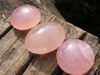 Polished Gemmy Pink Rose Quartz Palm Stones  x 12 From Madagascar - Toprock Gemstones and Minerals