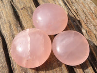 Polished Gemmy Pink Rose Quartz Palm Stones  x 12 From Madagascar - Toprock Gemstones and Minerals