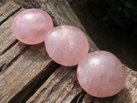 Polished Gemmy Pink Rose Quartz Palm Stones  x 12 From Madagascar - Toprock Gemstones and Minerals