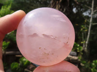Polished Gemmy Pink Rose Quartz Palm Stones  x 12 From Madagascar - Toprock Gemstones and Minerals