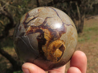 Polished Septerye (Calcite & Aragonite) Spheres  x 4 From Mahajanga, Madagascar - TopRock